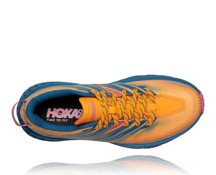 Hoka One One Womens Trail Shoes - Speedgoat 4 - Blue - EYTU43085